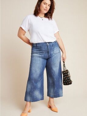 PILCRO Ultra High-Rise Cropped Wide-Leg Jeans from Anthropologie